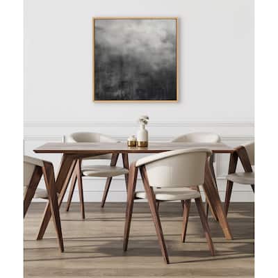 Kate and Laurel Sylvie Tonal Black Gray Framed Canvas by Creative Bunch Studio