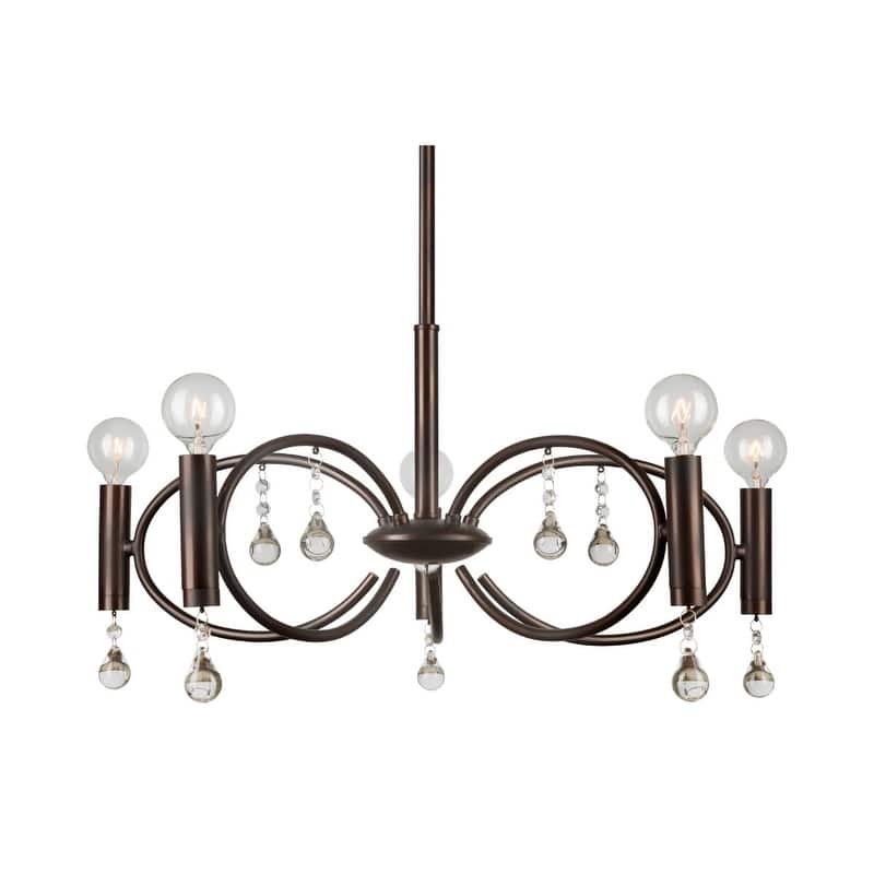 Forte Lighting 5 Light 22" Wide Chandelier - Antique Bronze