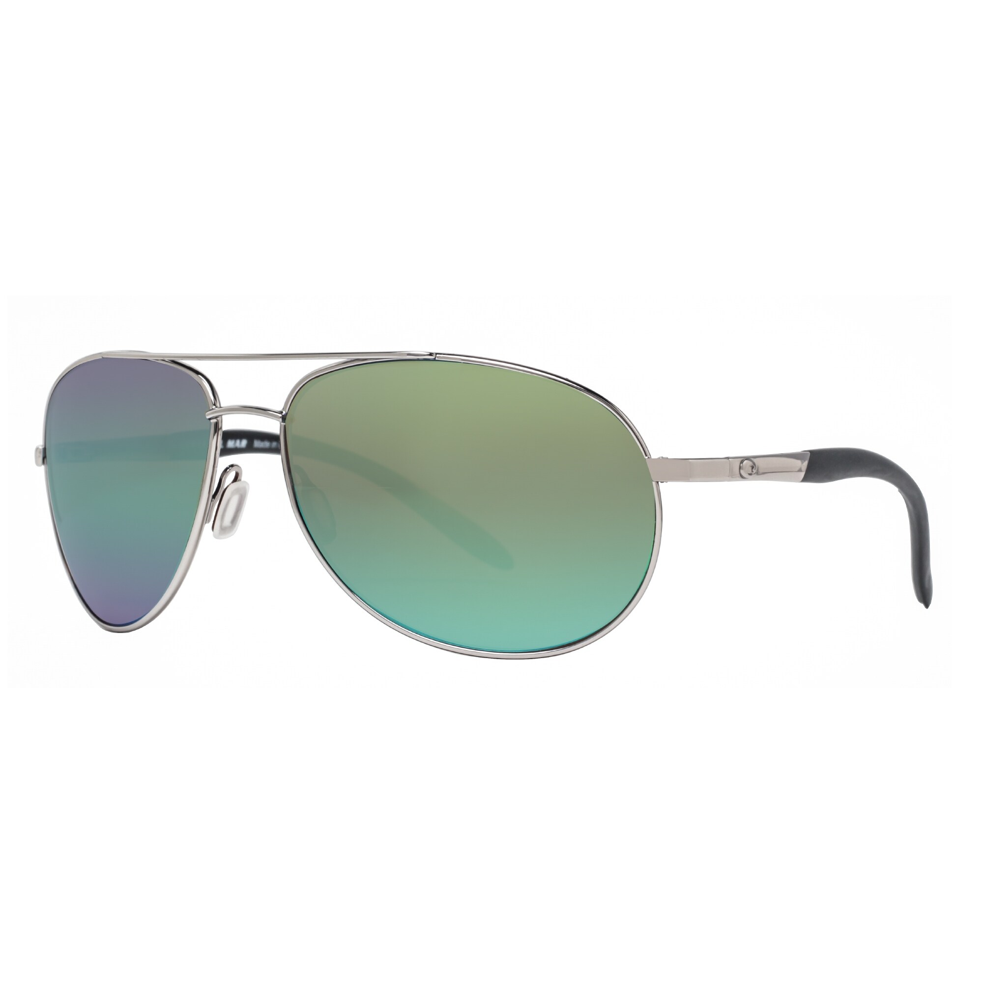Costa Del Mar Wingman Polarized 580P Mirrored Sunglasses Silver Green