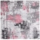 preview thumbnail 18 of 45, SAFAVIEH Craft Ermina Modern Abstract Rug 4' Square - Grey/Pink - Square