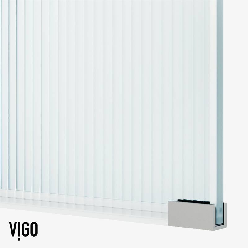 VIGO Arden 34" W x 78" H Frameless Fixed Shower Screen