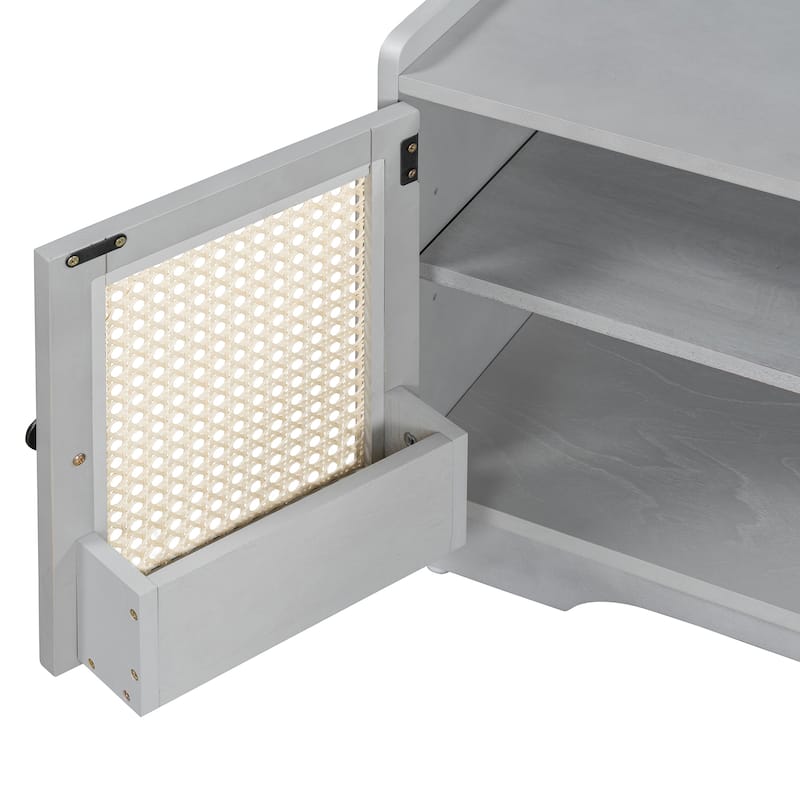 Rustic Entryway Shoe Bench with Removable Cushion