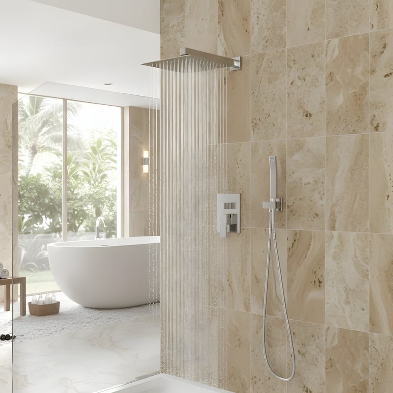 Wall Mounted Dual Shower Head Shower Set