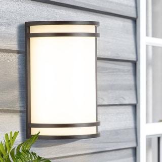 C Cattleya Integrated LED Brushed Nickel/Oil-rubbed Bronze Indoor Wall Light with Acrylic Shade