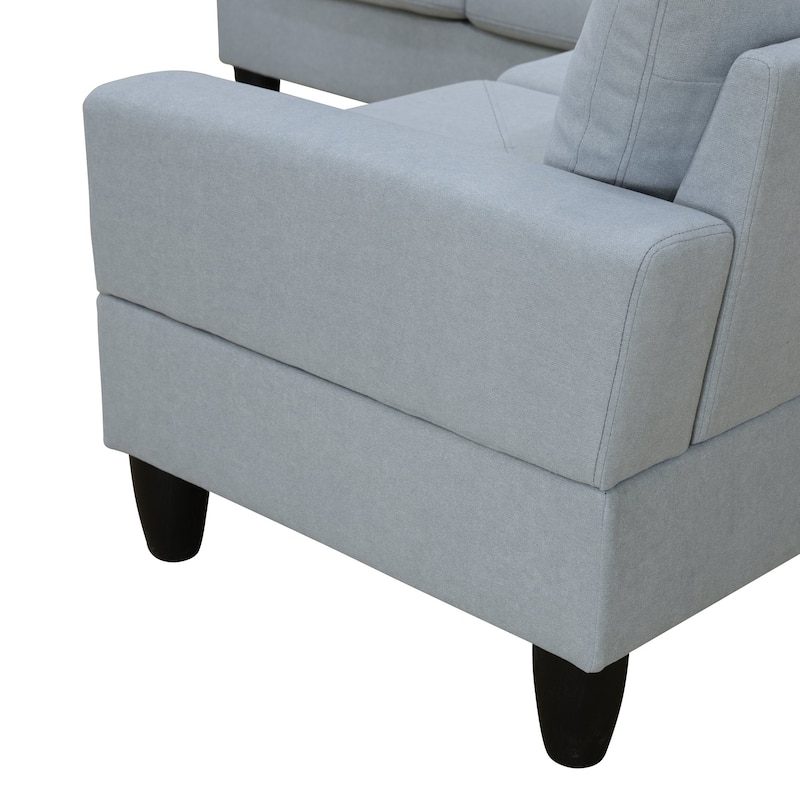 Contemporary 4-Piece L-Shaped Sectional Sofa Set