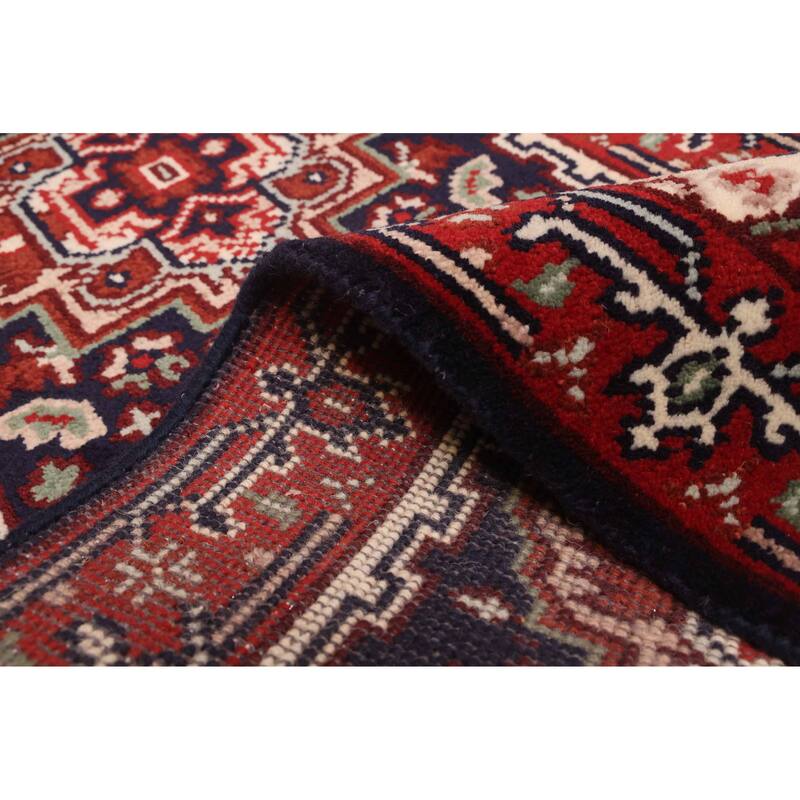 ECARPETGALLERY Hand-knotted Serapi Heritage Dark Navy Wool Rug - 2'6 x 11'9