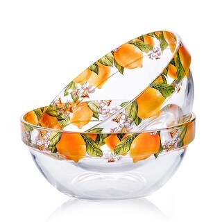 STP Goods Lemons Galore Glass Salad Bowl Set of 2