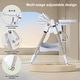 preview thumbnail 12 of 38, Adjustable Foldable Baby High Chair with Tray and Wheels for 0 6 Years