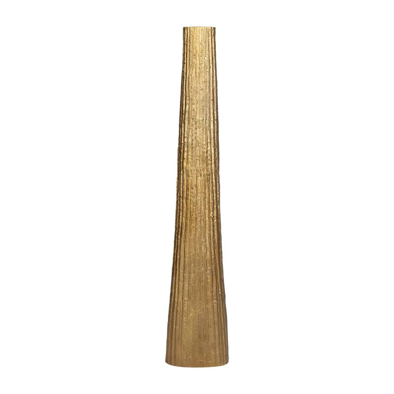 Sagebrook Home Metal, Ribbed Floor Vase, Elegant Accent