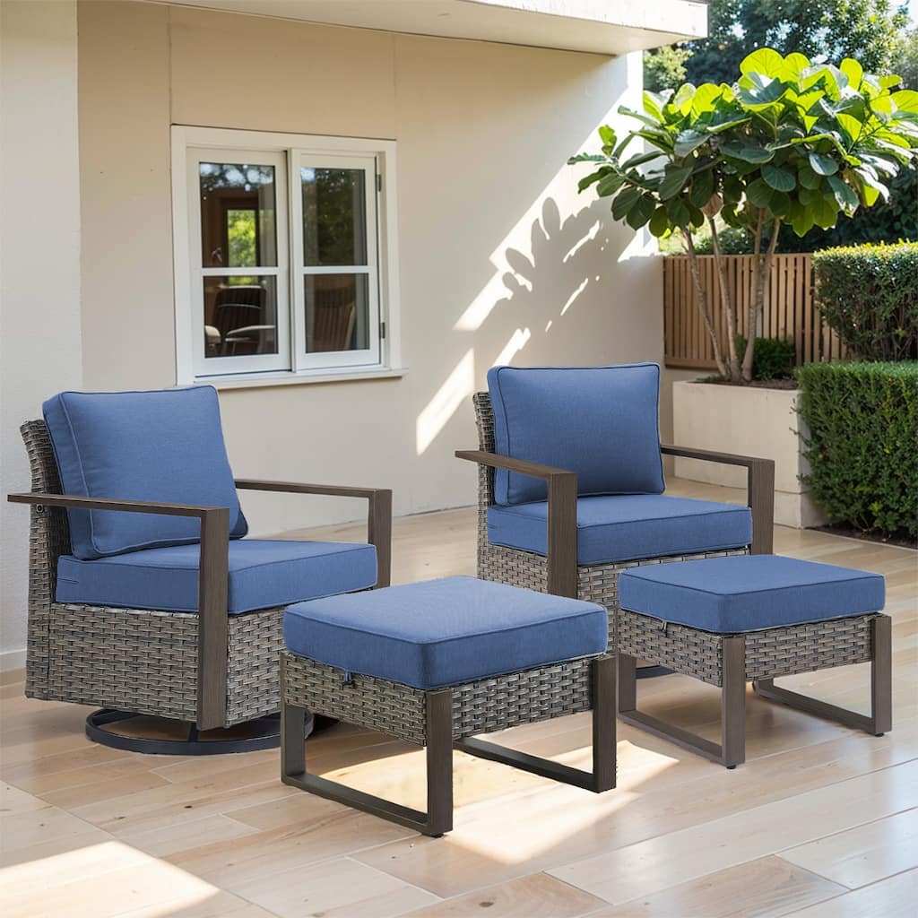 360 Degree Rocking Patio Conversation Set - Grey