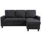 Futzca Linen Upholstered L-shaped Sectional Sofa w/ Reversible Chaise