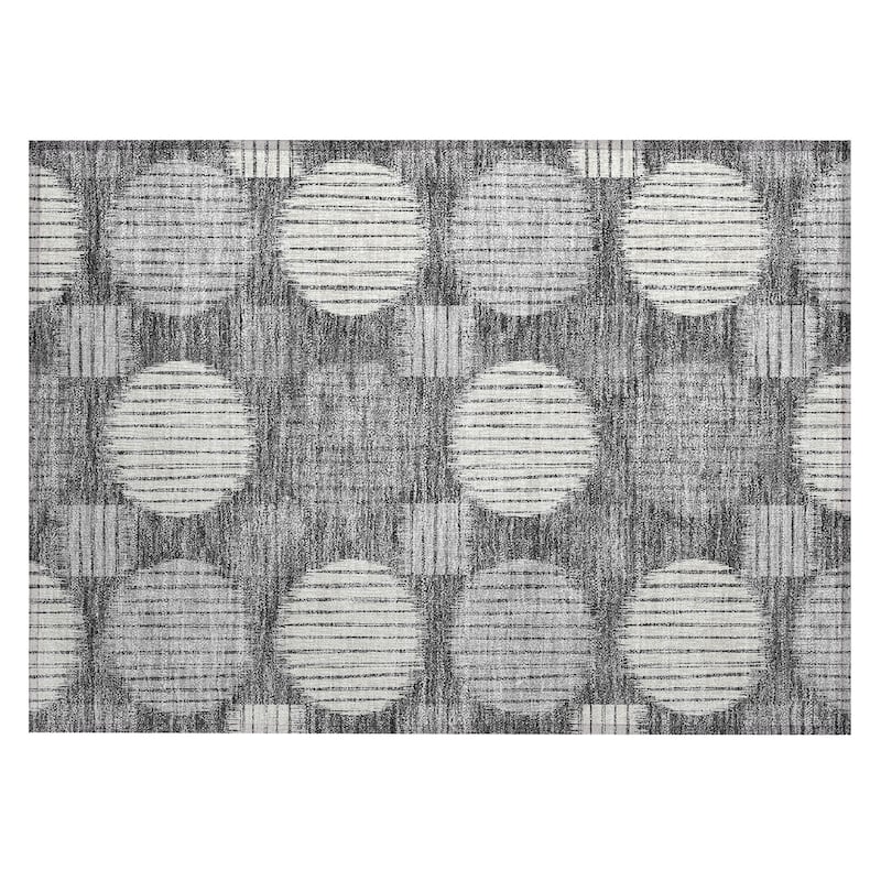 Machine Washable Indoor/ Outdoor Chantille Contemporary Dotty Rug