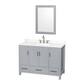 Option Gray, Chrome Trim, White Quartz Top