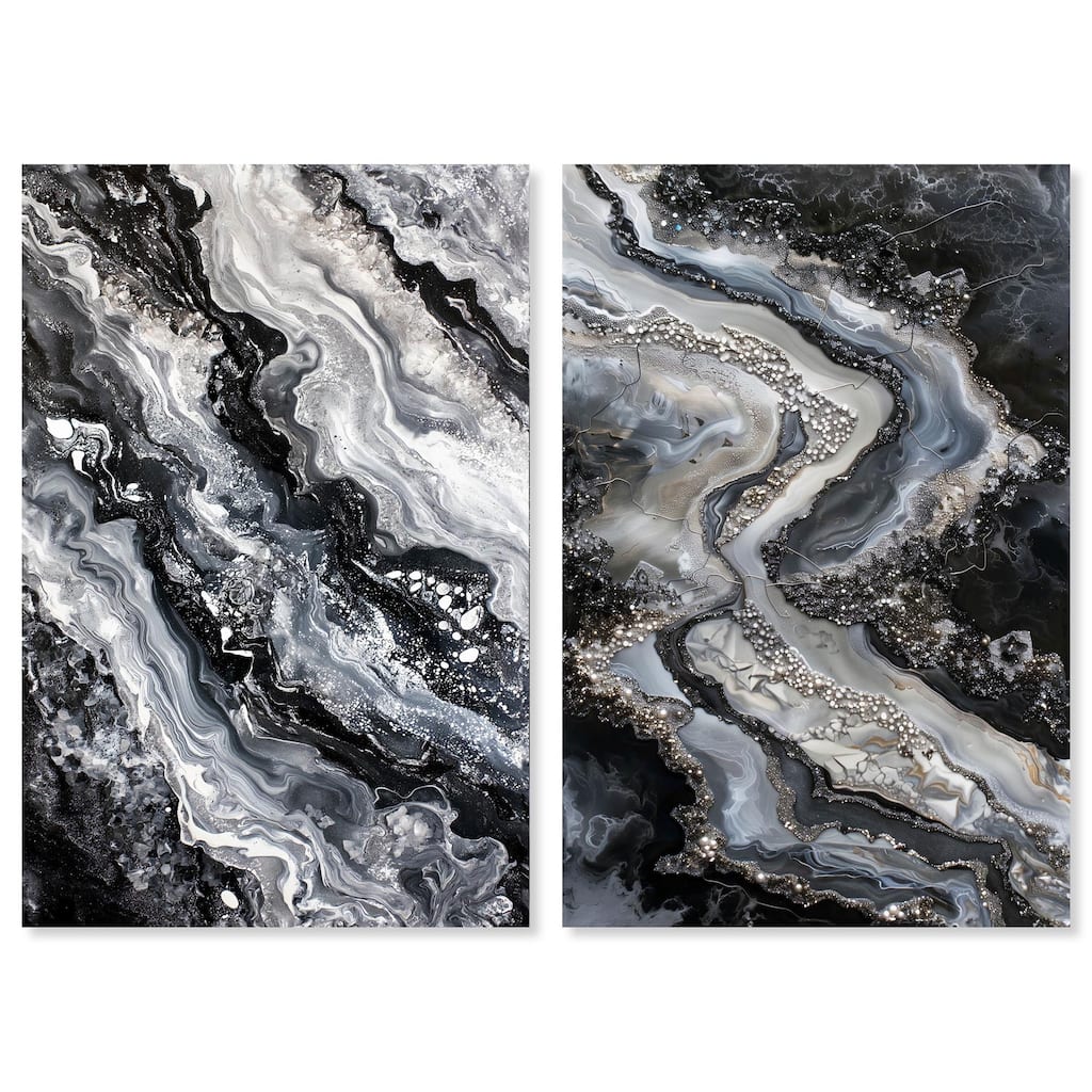 Thereal Noir Set Canvas Set of 2 by Art Remedy, Gallery Wrapped