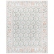 preview thumbnail 25 of 173, Gertmenian Crystal Print Soft Flat Pile Polyester Slip Resistant Washable Indoor Printed Area Rug Collection 5' x 7' - Vela Ivory - Rectangle