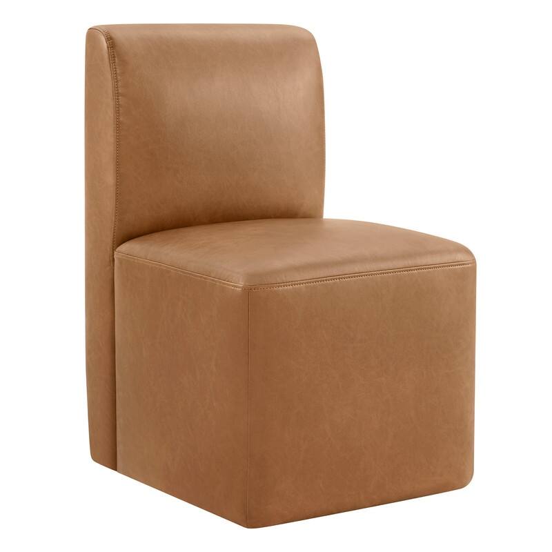 Spruce & Spring Charlotte Upholstered Dining Chairs with Casters Set of 2