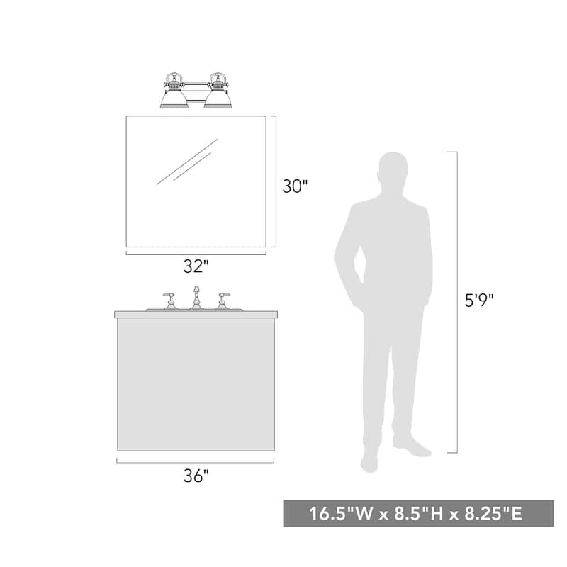 Duncan 2-Light Bath Vanity