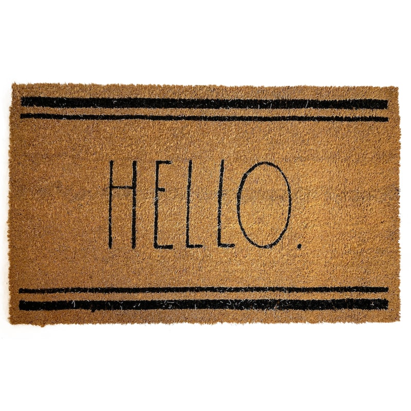Rae Dunn Eviromentally Friendly Coir Welcome Mat - 24" x 36"