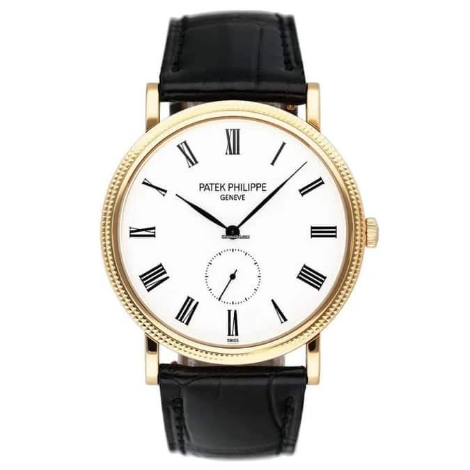 Patek Philippe Pre-Owned Calatrava 36mm Small Seconds Men's Watch - Yellow Gold