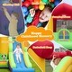 preview thumbnail 5 of 8, Inflatable Bounce House with Ocean Balls and 735W Air Blower - 128" x 114" x 81" (L x W x H)
