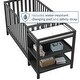 preview thumbnail 32 of 33, Storkcraft Pacific 4-in-1 Convertible Crib and Changer - 2 Open Shelves, Water-Resistant Vinyl Changing Pad with Safety Strap