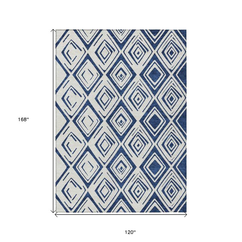 HomeRoots Geometric Transitional Rectangle Outdoor Rug