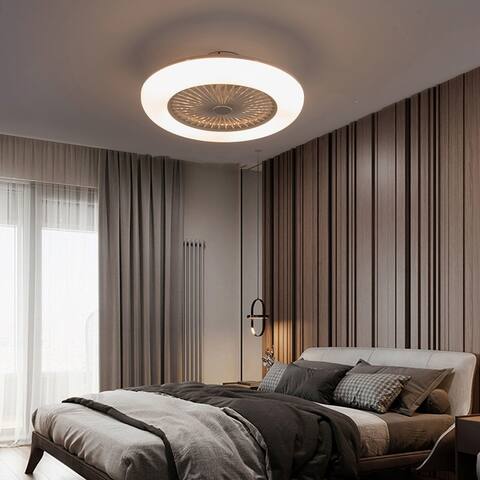 22In Enclosed Low Profile Dimmable Ceiling Fan Light - 22 inches