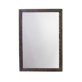 Shop 38 Dark Brown Rectangular Wall Mirror With Wooden Frame On Sale Overstock 30154548