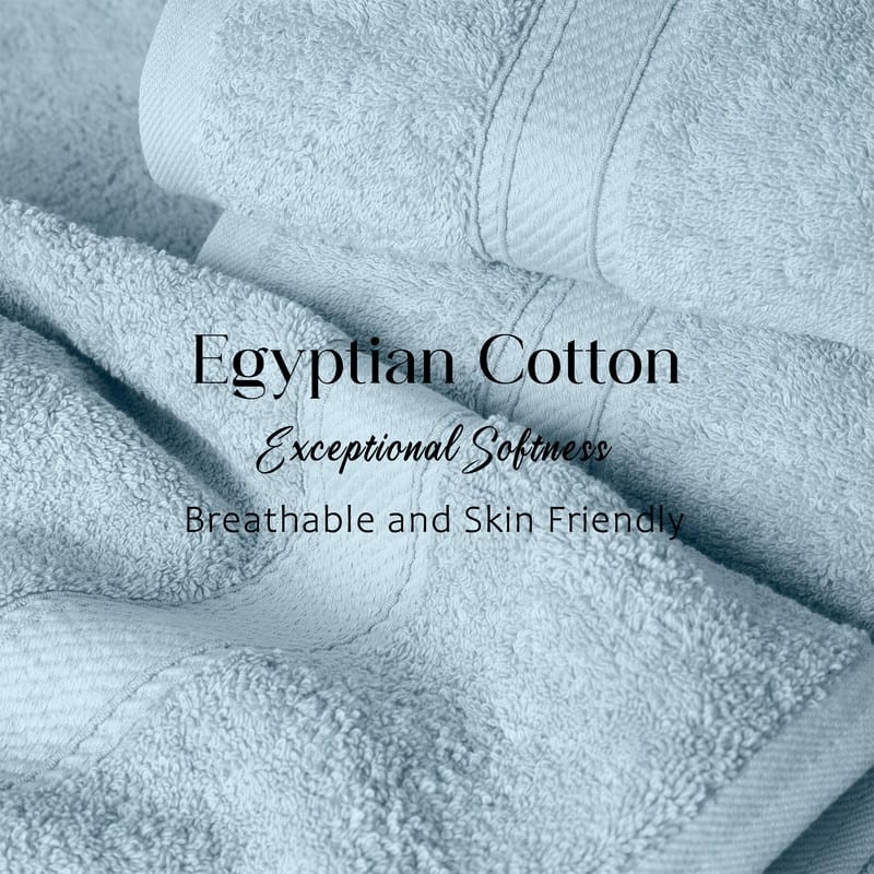 Superior Egyptian Cotton 6 Piece Towel Set Ultra Plush & Absorbent Bath, Hand & Face Towels, Heavyweight Spa Quality
