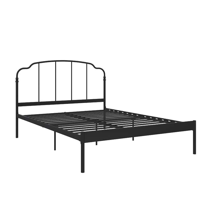 RealRooms Camie Adjustable Height Metal Bed Frame - Black - Queen
