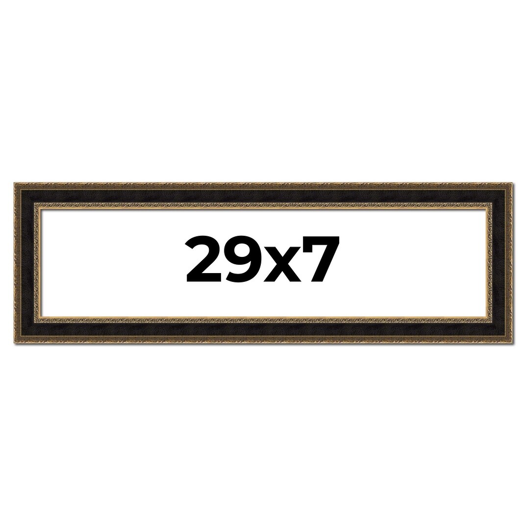 29x7 Frame Gold Antique Vintage Sold Wood Picture Frame | 1.75 Inch