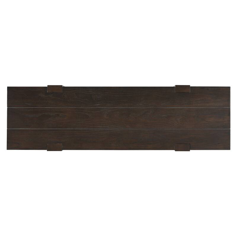 47.25 Inches Wooden Rustic Minimalist Console Table, with Hidden Drawer and Side Power Outlet