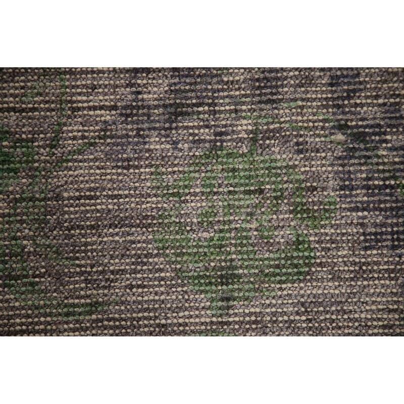 Modern Indian Abstract Rug Handmade Wool Carpet - 8'0"x 9'9"
