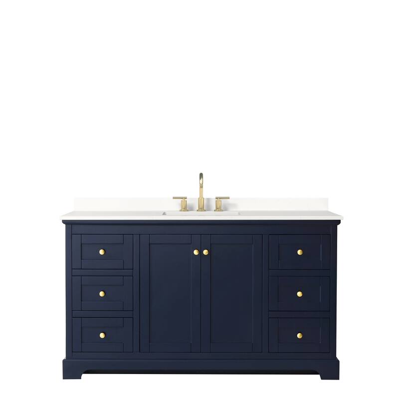 Avery 60-inch Single Vanity, Quartz Top