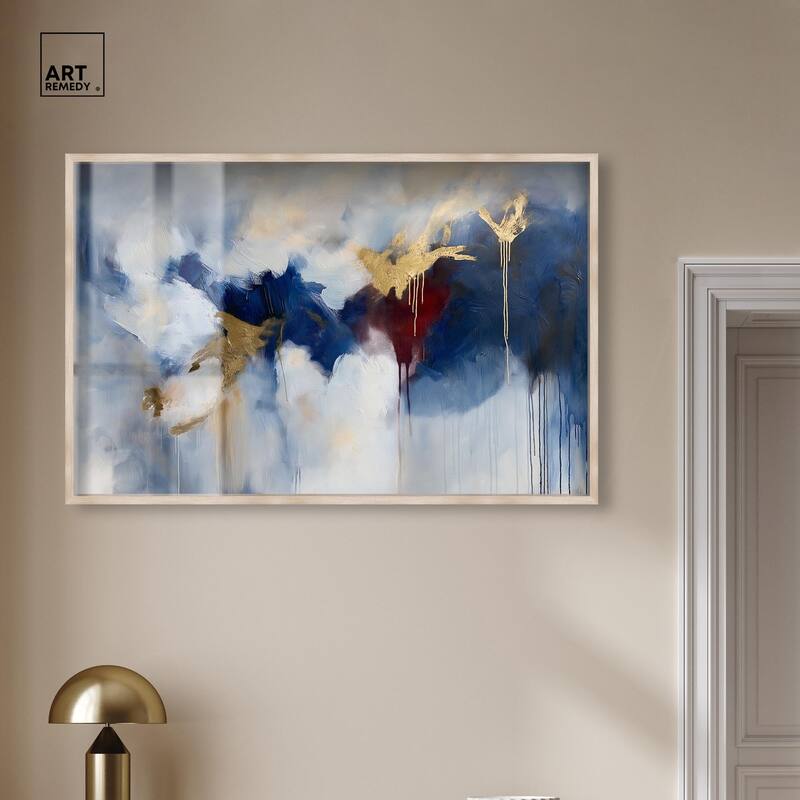 Eclipse of Gold and Blue Shadowbox by Art Remedy