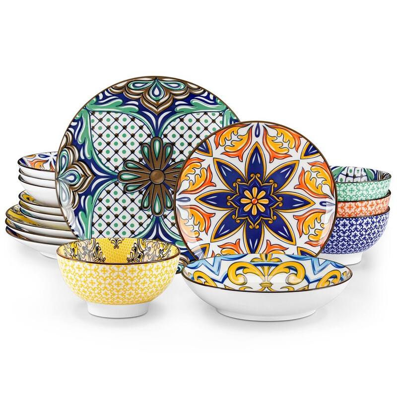 Vancasso Boho Porcelain 16-piece Dinnerware Set(Service for 4) - JASMIN