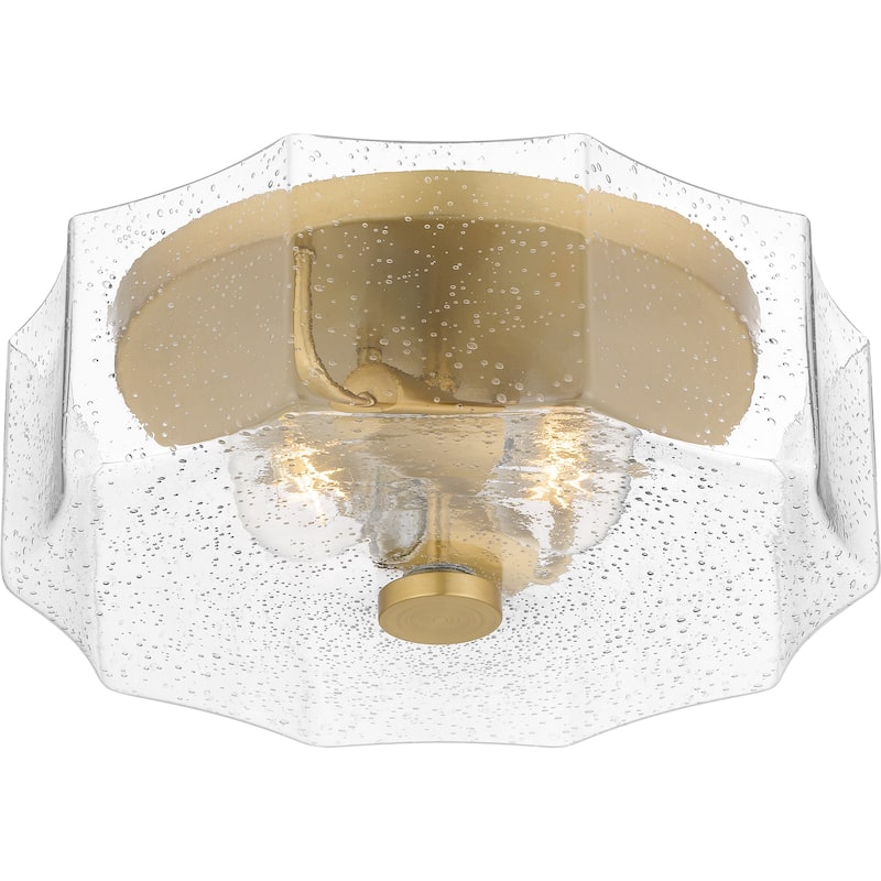 Kaplan 2-Light Aged Brass Flush Mount Light