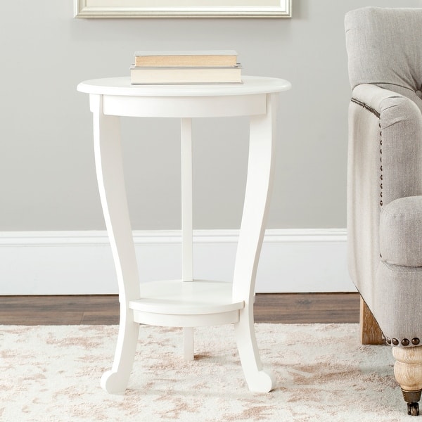slide 2 of 4, SAFAVIEH Cape Cod Cream Pedestal Side Table - 18.1" x 18.1" x 26"