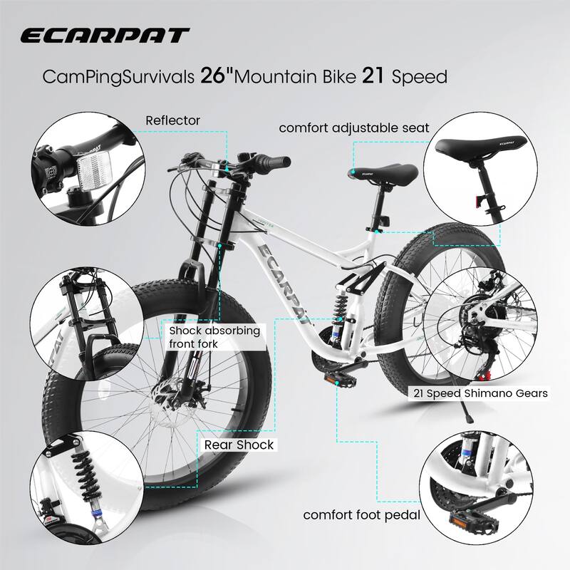 26 inch Mountain Bike Full-Suspension 21 Speeds