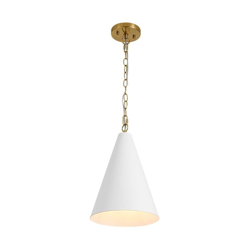 Modern 1-Light Dimmable Conical Single Pendant - N/A