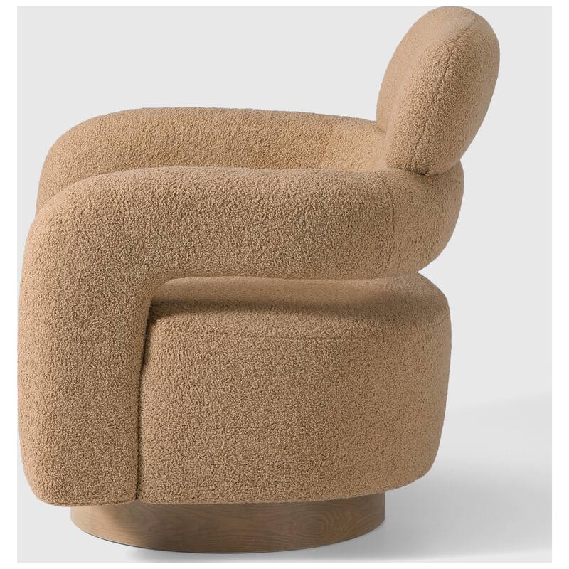Bayville 29" Wide Sherpa Swivel Chair