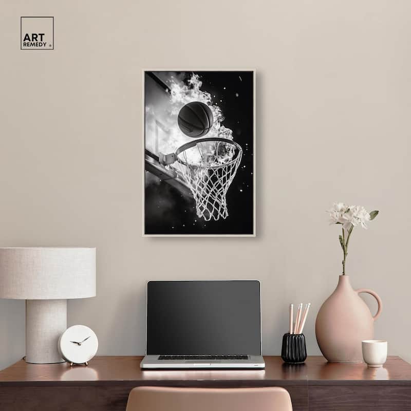 Scorch Some Hoops Canvas by Art Remedy