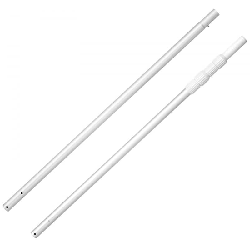 Extendable Pool Skimmer Pole 3.4-12 ft Aluminum Alloy Telescopic Tool for Deep and Shallow Pools - 3.4 ft to 12 ft