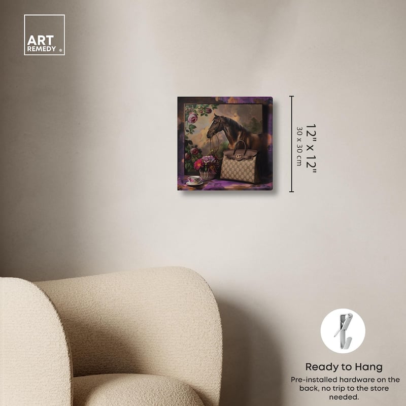 Fanciful Horse Portrait Canvas by Art Remedy, Gallery Wrapped