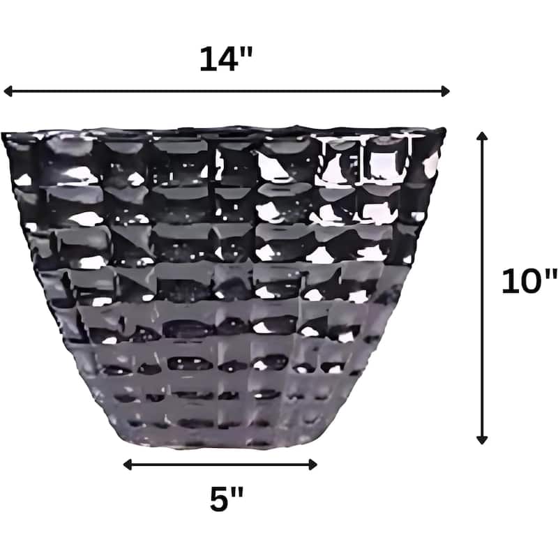 Aria Home Titanium Silver Ceramic Centerpiece Bowl Decor