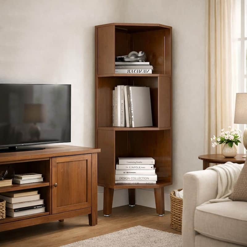 Corner Shelf, Multi-layer Corner Bookshelf, Bookcase, Display Rack