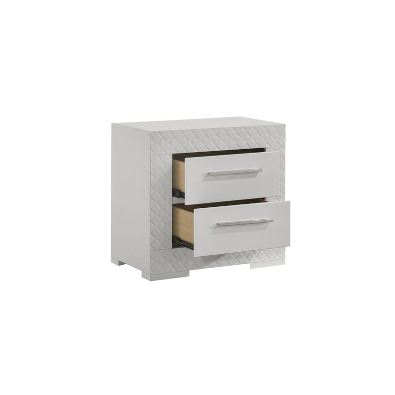 Modern Style 2-Drawer Night stand Made with Wood