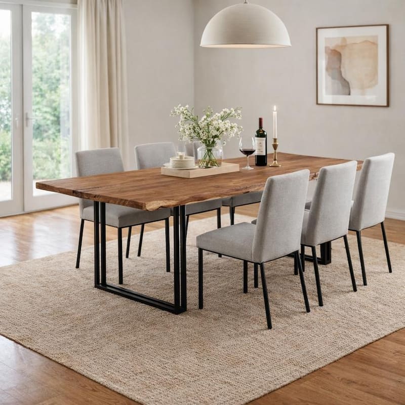 Sparrow Solid Wood Dining Table - Brown