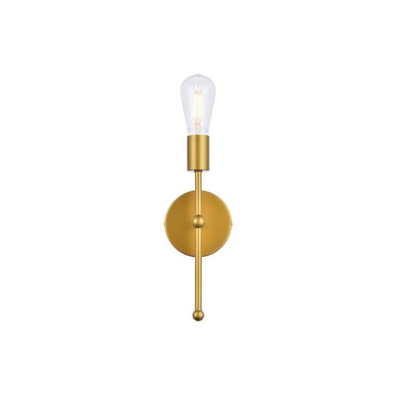 Elegant Lighting LD2356 Keely 12" Tall Bathroom Sconce - Brass