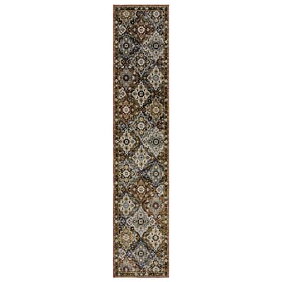 Style Haven Adalynn Traditional Panel Medallions Red/ Multi Area Rug